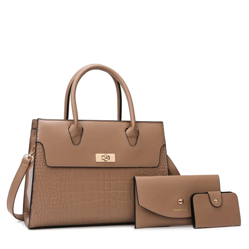 Women's Stone Pattern Large Capacity Handbag
