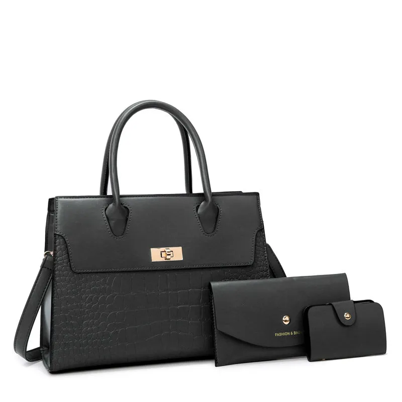 Women's Stone Pattern Large Capacity Handbag