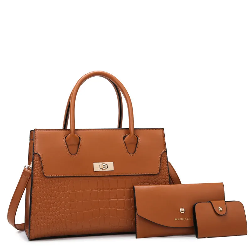 Women's Stone Pattern Large Capacity Handbag