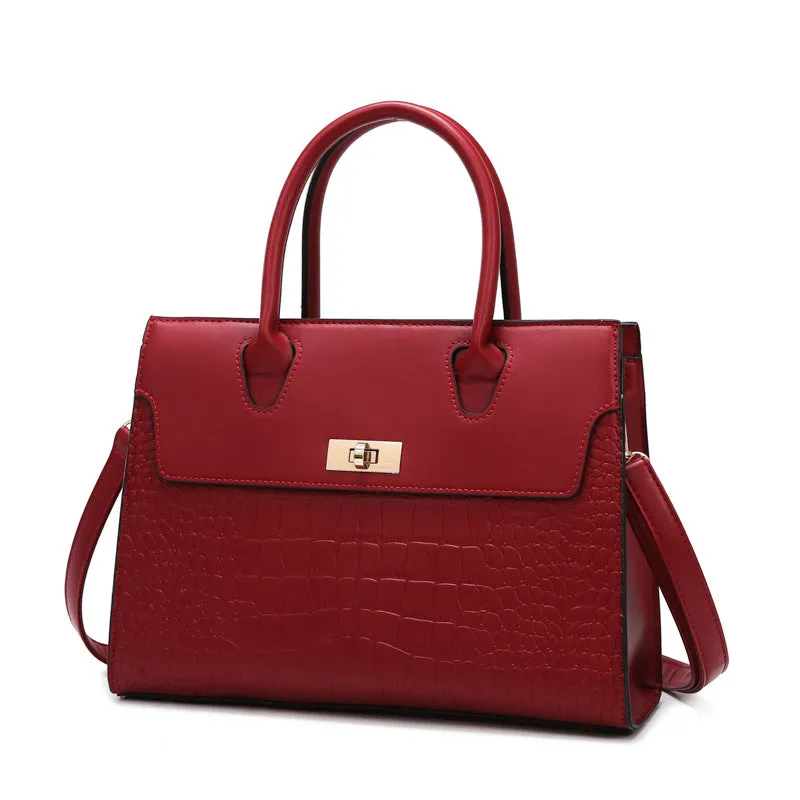 Women's Stone Pattern Large Capacity Handbag