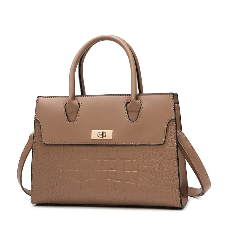 Women's Stone Pattern Large Capacity Handbag