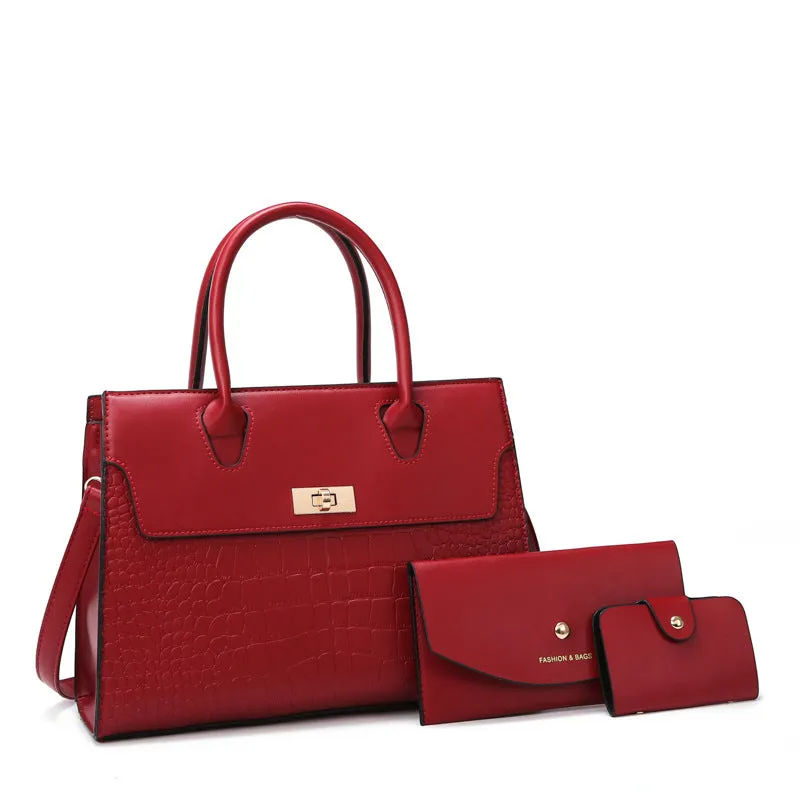 Women's Stone Pattern Large Capacity Handbag