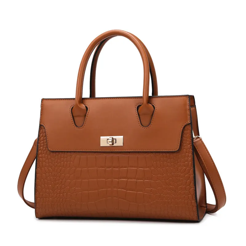 Women's Stone Pattern Large Capacity Handbag