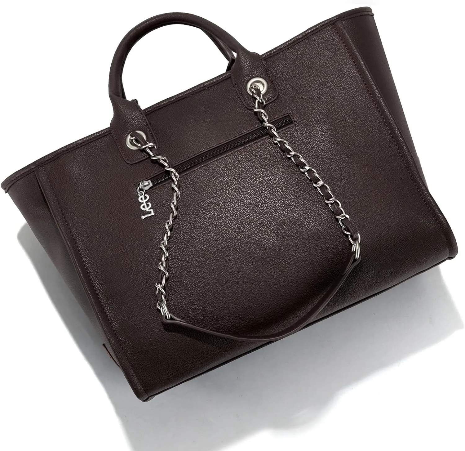 x Lee Large Shoulder Tote Bag for Women Vegan Leather Top-Handle Bag