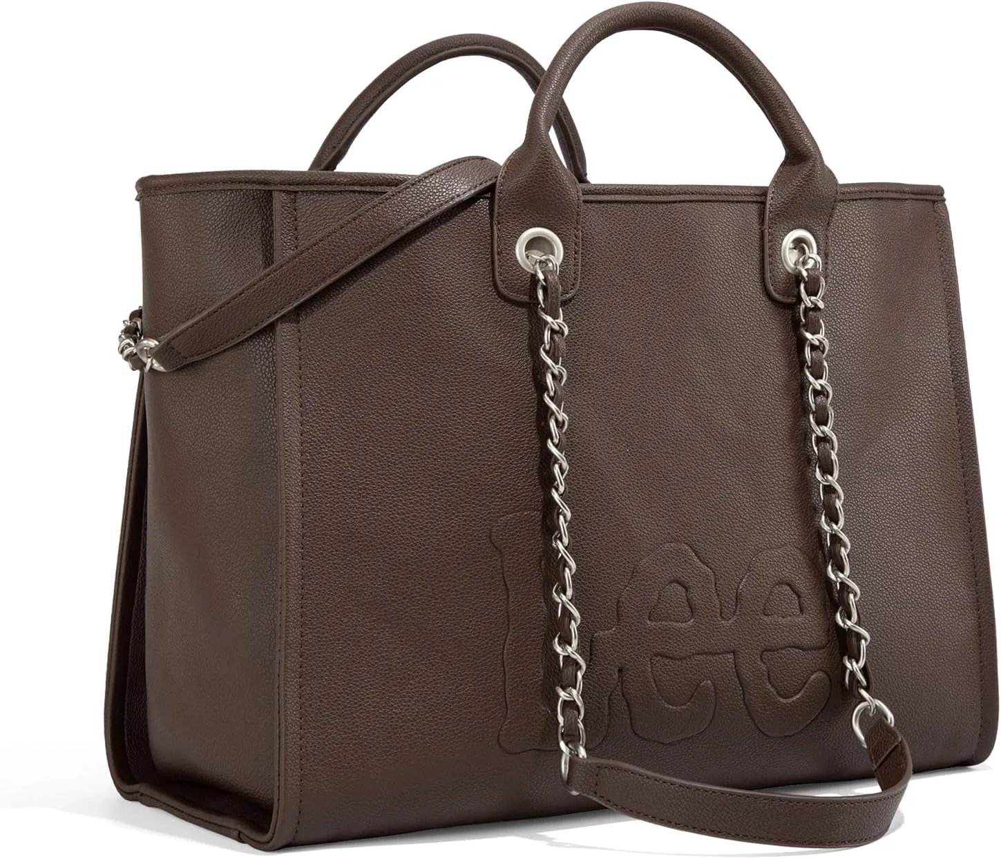 x Lee Large Shoulder Tote Bag for Women Vegan Leather Top-Handle Bag