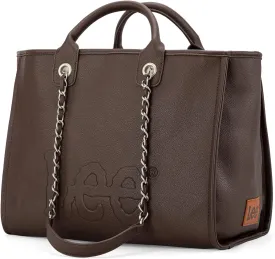 x Lee Large Shoulder Tote Bag for Women Vegan Leather Top-Handle Bag