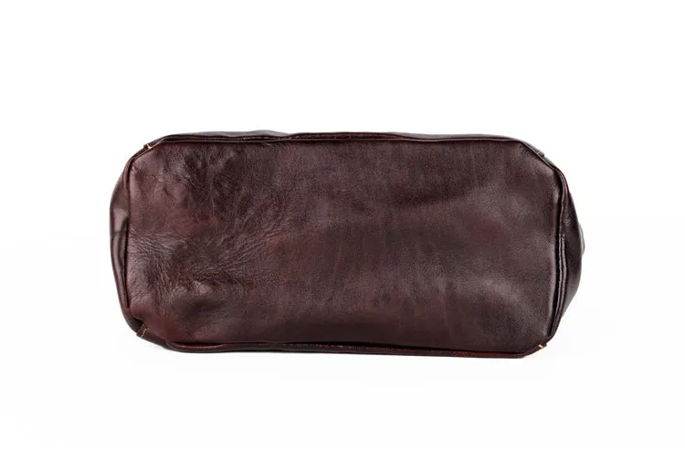YAAGLE  Simple Style Women Tanned Leather Handbag Tote YG9671