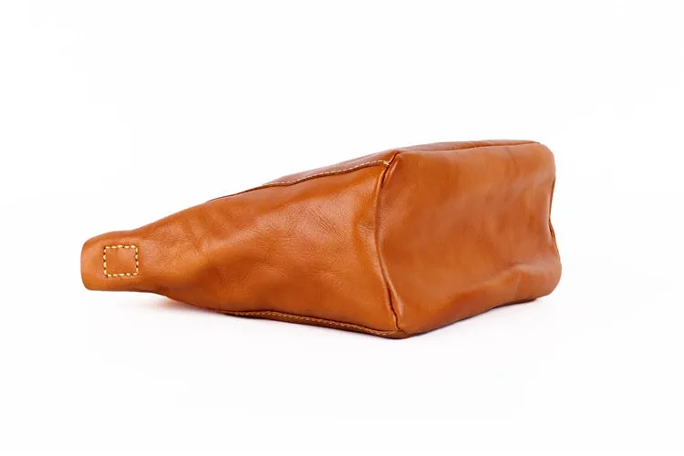 YAAGLE  Simple Style Women Tanned Leather Handbag Tote YG9671